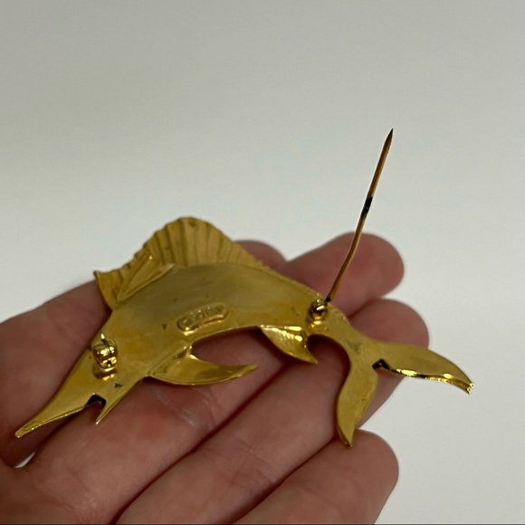 Giovann 1960’s sailfish vintage brooch - Picture 5 of 7